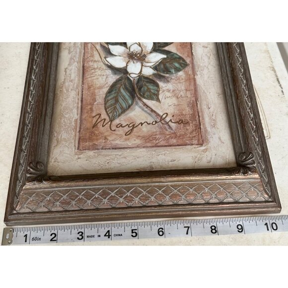 Set of 2 Magnolia Floral Print Home Interiors Framed Wall Art Decor 10 x 12.5" - Picture 8 of 10